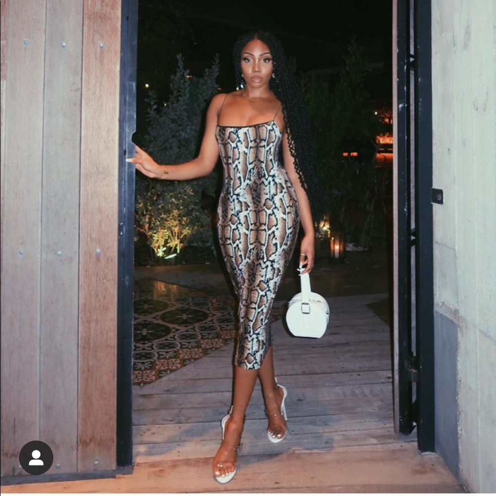 Snake skin print dress